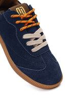 Derimod Studio Women's Navy Blue Lace-up Suede Sneaker | Derimod