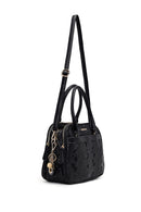 Woman Black Long-Strap Printed Shoulder Bag | Derimod