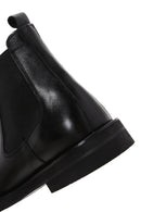 Male Black Leather Chelsea Boots | Derimod