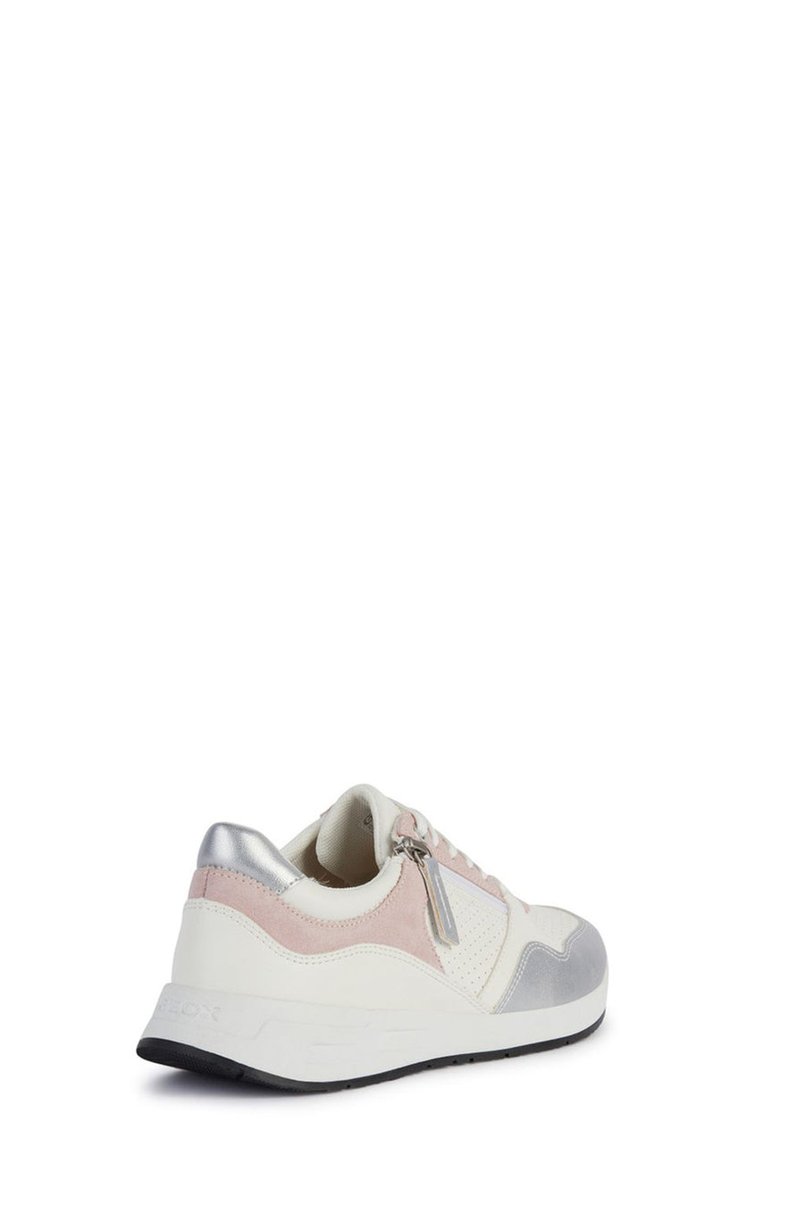 Geox Women's White Bulmya Lace-up Leather Sneaker