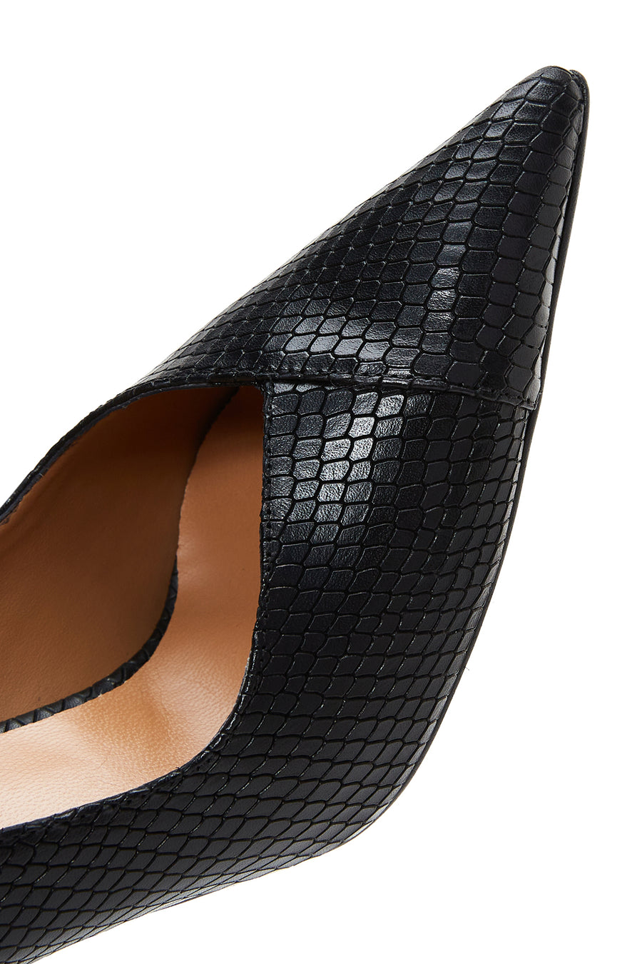 Women's Black Patterned Stiletto