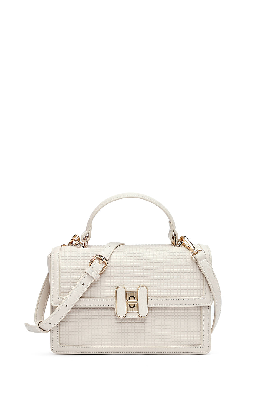 Women's Cream Long Strap Printed Crossbody Bag 25SBD285026 | Derimod