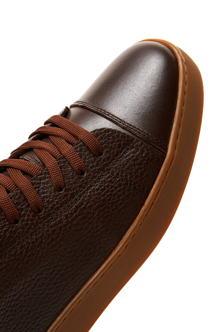 Erkek Kahverengi Deri Sneaker