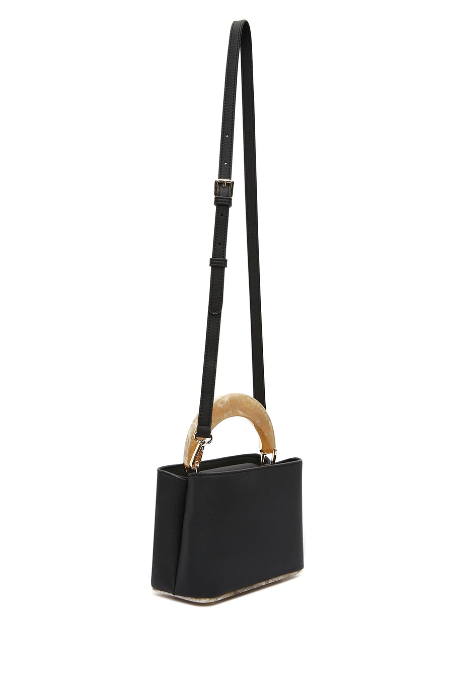 Women's Black Long Strap Mini Handbag