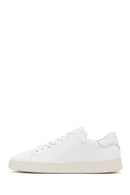 Erkek Beyaz Bağcıklı Deri Sneaker | Derimod