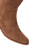 Woman Taba Suet Leather Cowboy Boots | Derimod