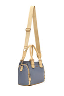 Woman Blue Long-Strap Fabric Shoulder Bag | Derimod