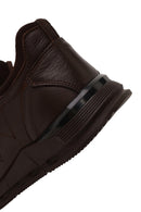 Erkek Kahverengi Bağcıklı Deri Casual Sneaker | Derimod