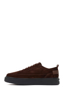 Men's Brown Lace-Up Chunky Sole Suede Leather Sneaker | Derimod