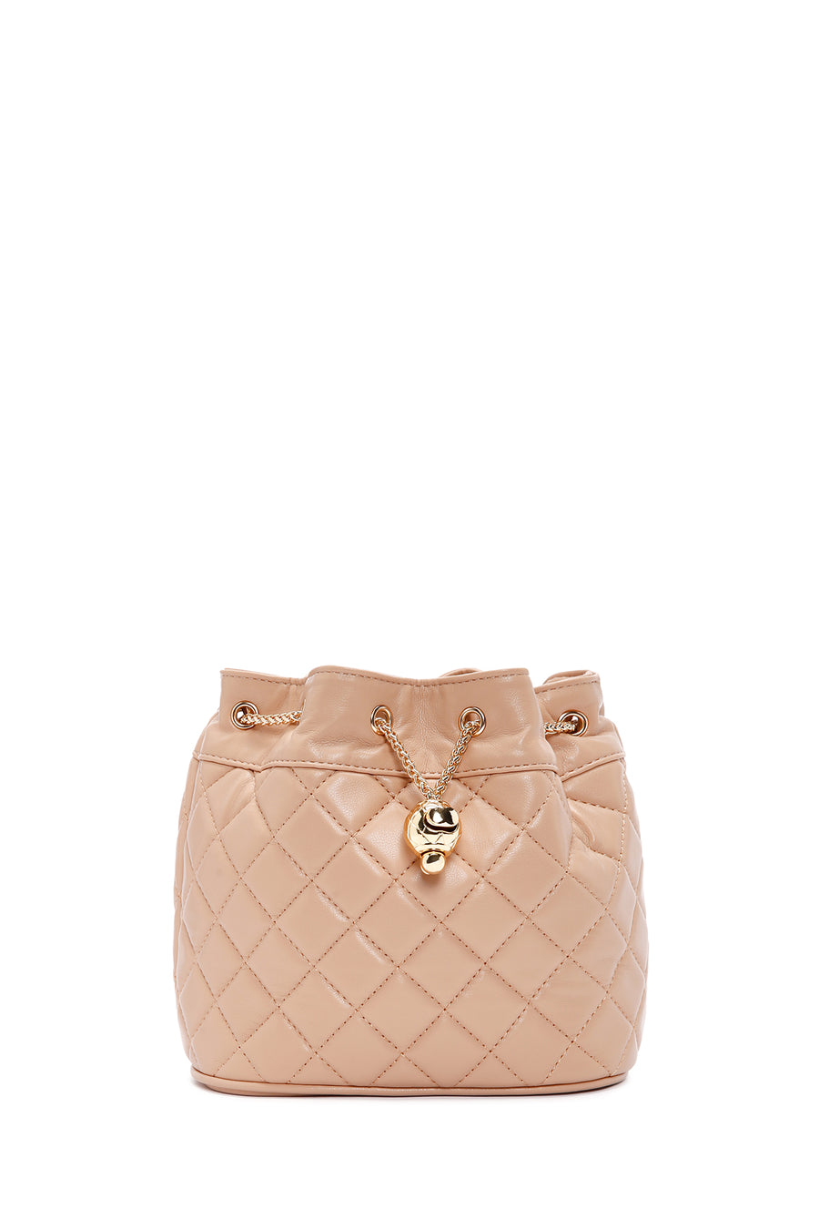 Women's Beige Long Strap Quilted Crossbody Bag
