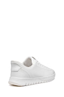 Geox Men White U Flextrıde Plus Lace-up Leather Sneaker | Derimod