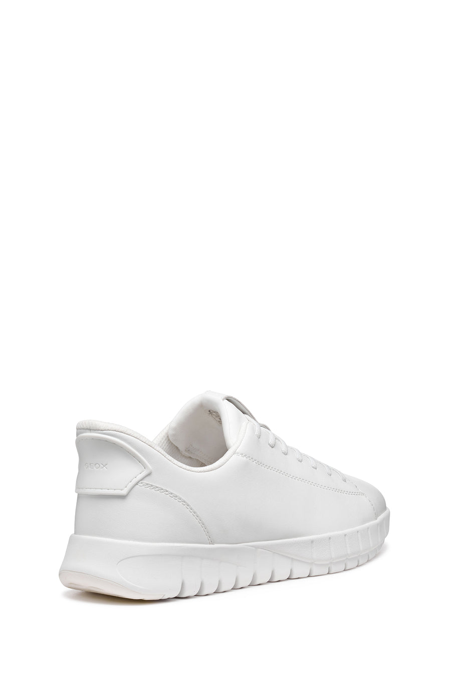 Geox Men White U Flextrıde Plus Lace-up Leather Sneaker