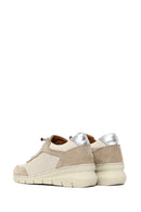 Woman Cream Lace-Up Thick-Soled Leather Comfort Shoes | Derimod