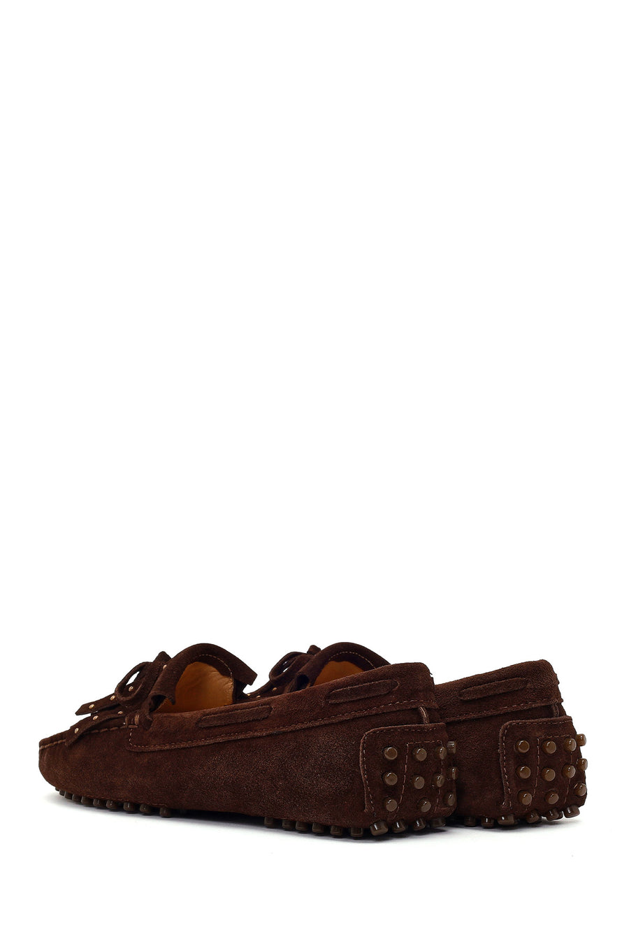 Woman Brown Tasselled Suede Loafer