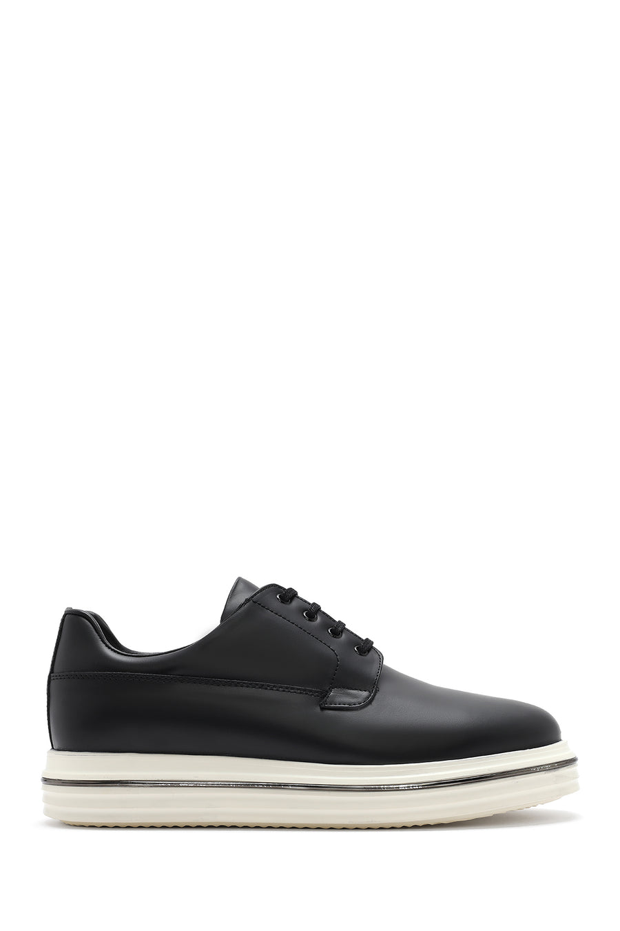 Men's Black Lace-up Leather Casual Shoes 25SFD650318 | Derimod