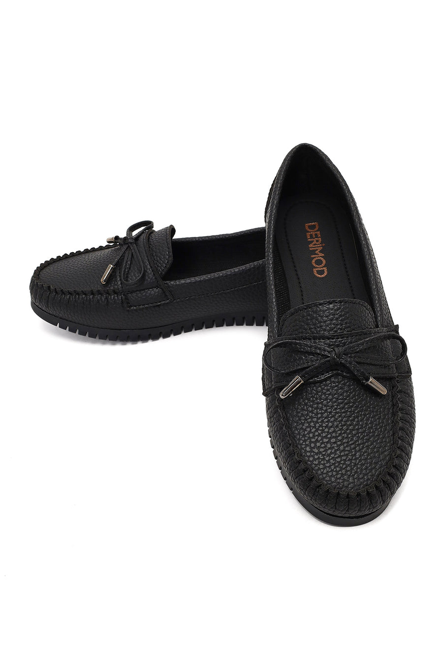 Kadın Siyah Tokalı Loafer