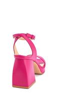 Women's Platform Heeled Leather Sandals | Derimod