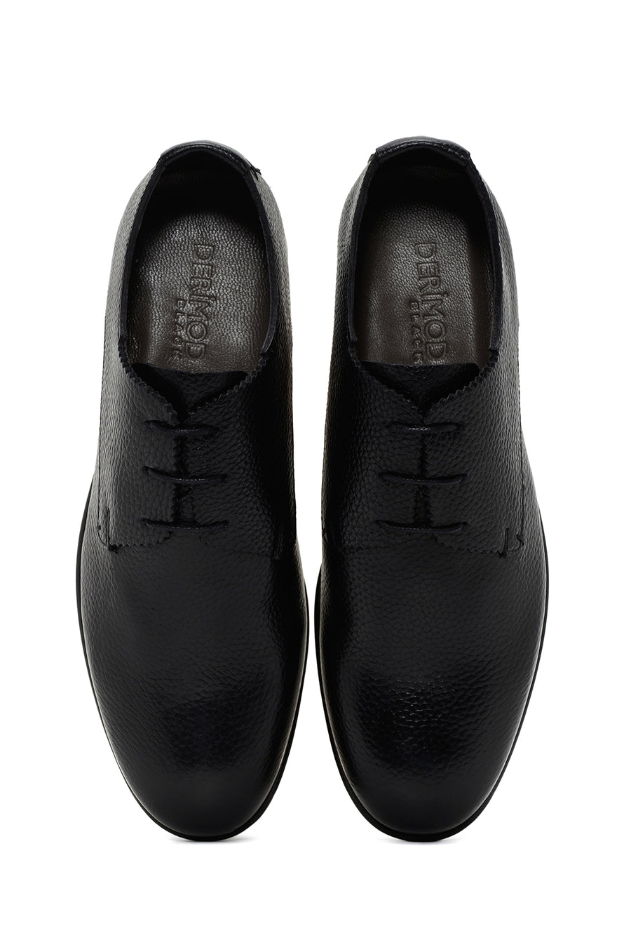 Derimod Black Men's Black Laced Leather Classic Shoes