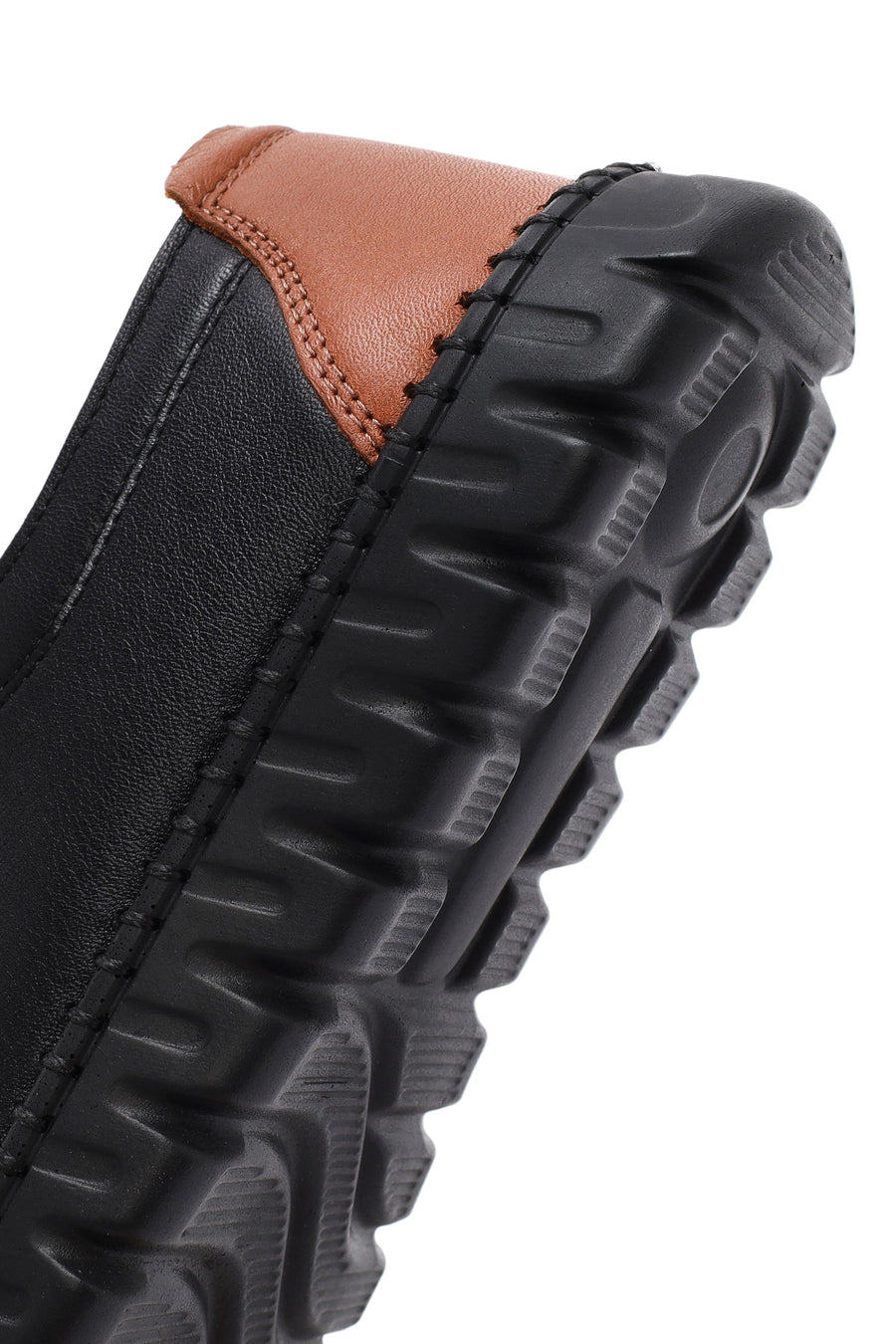 Women's Black Lace-Up Leather Sneaker