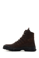 Men's Brown Leather Outdoor Boots | Derimod