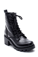 Women's Mid-Heel Leather Boots | Derimod