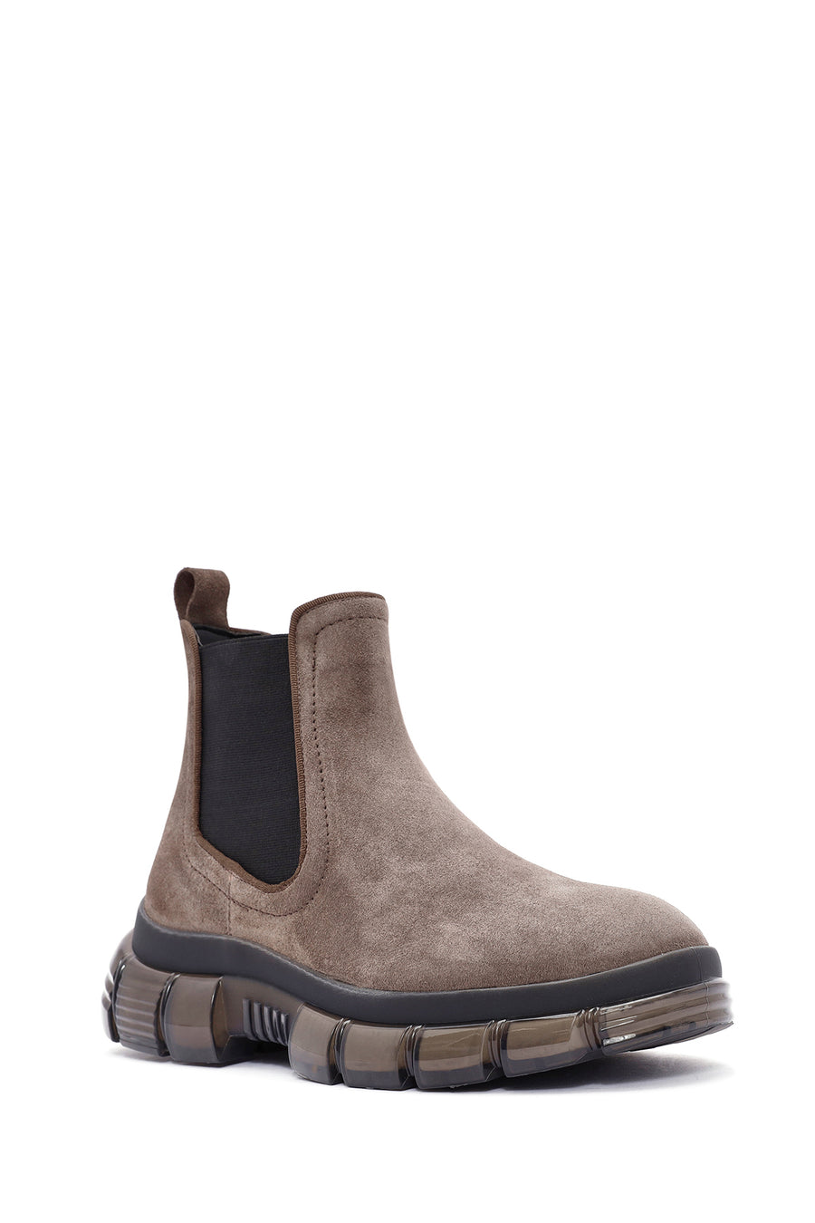 Men's Beige Suede Leather Chelsea Boots