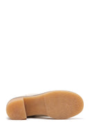 Women's Leather Zippered Heeled Boots | Derimod
