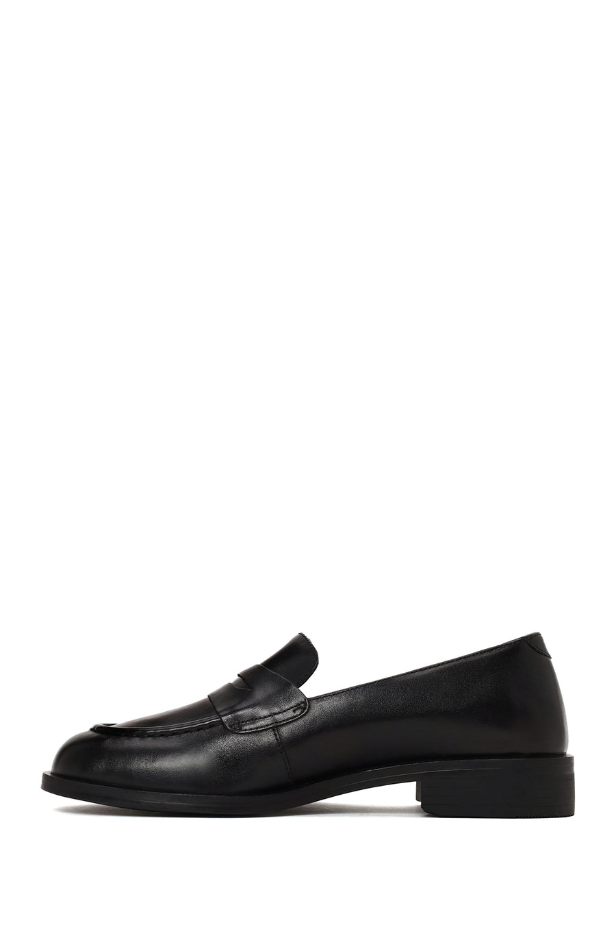 Woman Black Leather Loafer