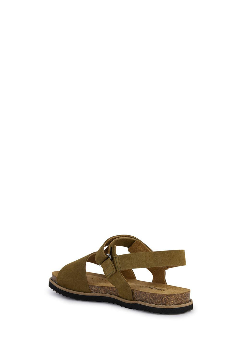 Goex Women's Green Leuca Strap Suede Leather Sandals
