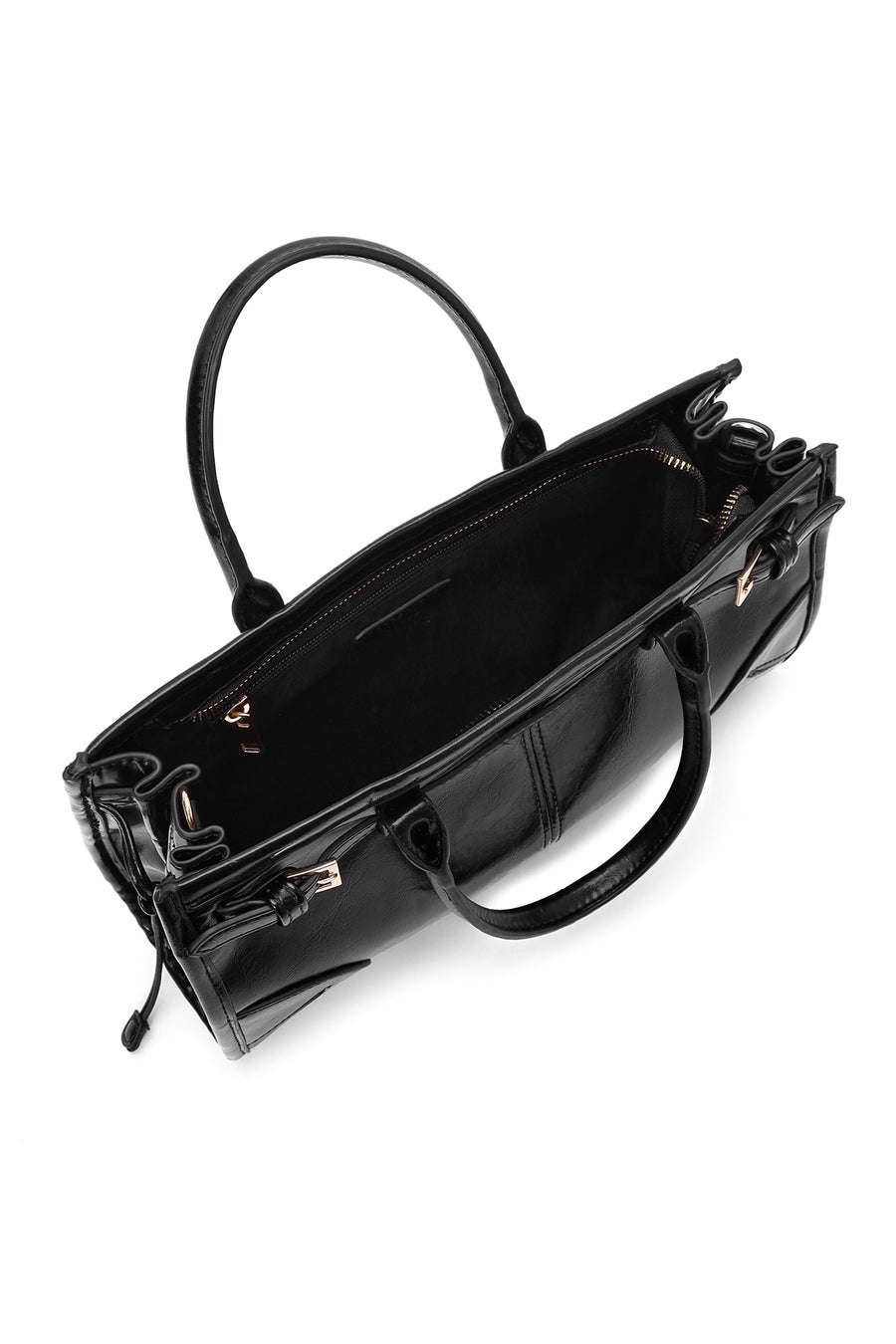 Woman Black Long-Strap Shoulder Bag
