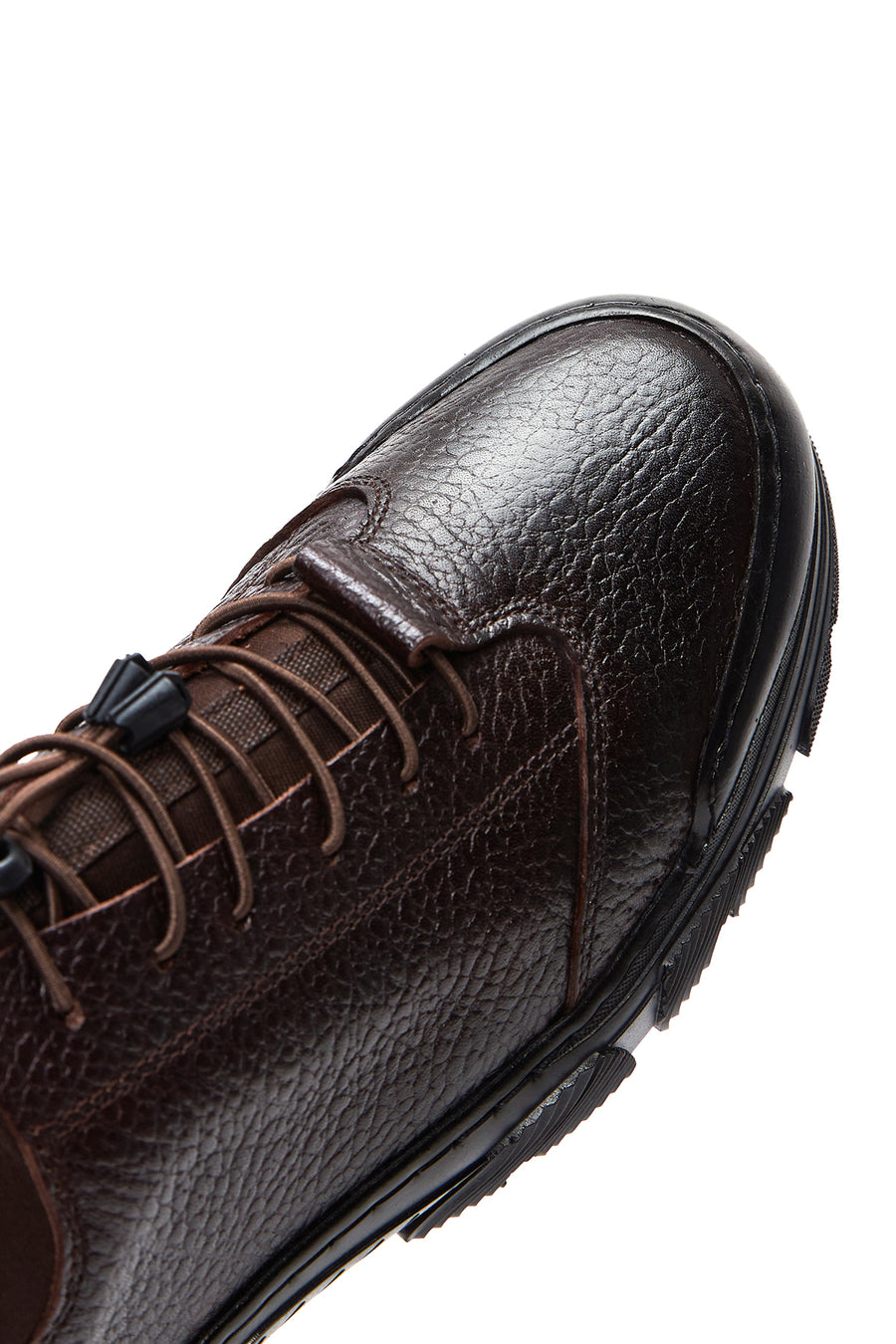 Erkek Kahverengi Deri Casual Sneaker