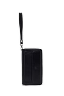 Men's Black Leather Mini Handbag | Derimod