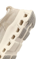 Women's Beige Lace-Up Thick-Soled Leather Sneaker | Derimod