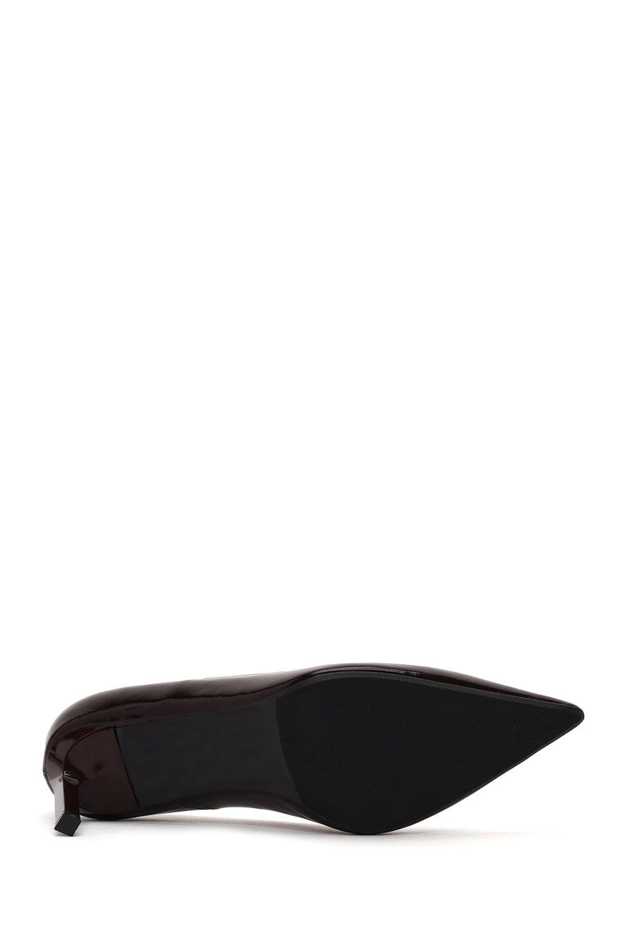Kadın Bordo İnce Topuklu Rugan Deri Stiletto