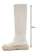 Women's Leather Thick Sole Boots | Derimod