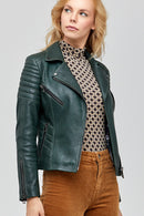 Isabella Women's Leather Jacket | Derimod