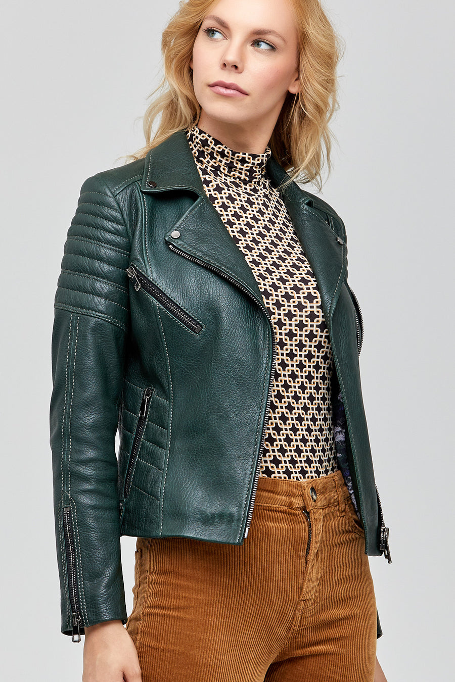 Isabella Women's Leather Jacket 19WGD579944 | Derimod