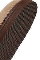 Male Beige Strappy Suede Slipper | Derimod