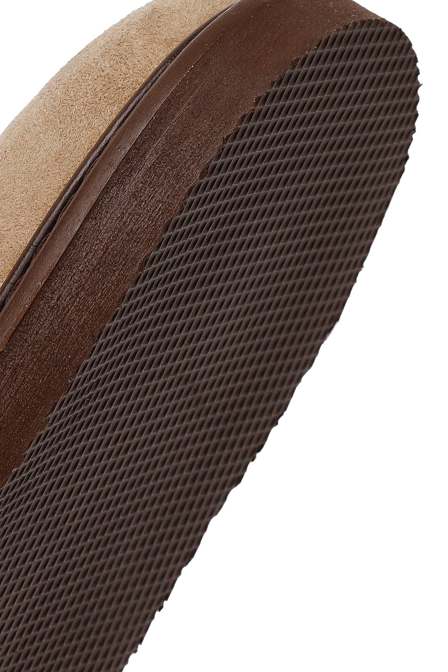Male Beige Strappy Suede Slipper