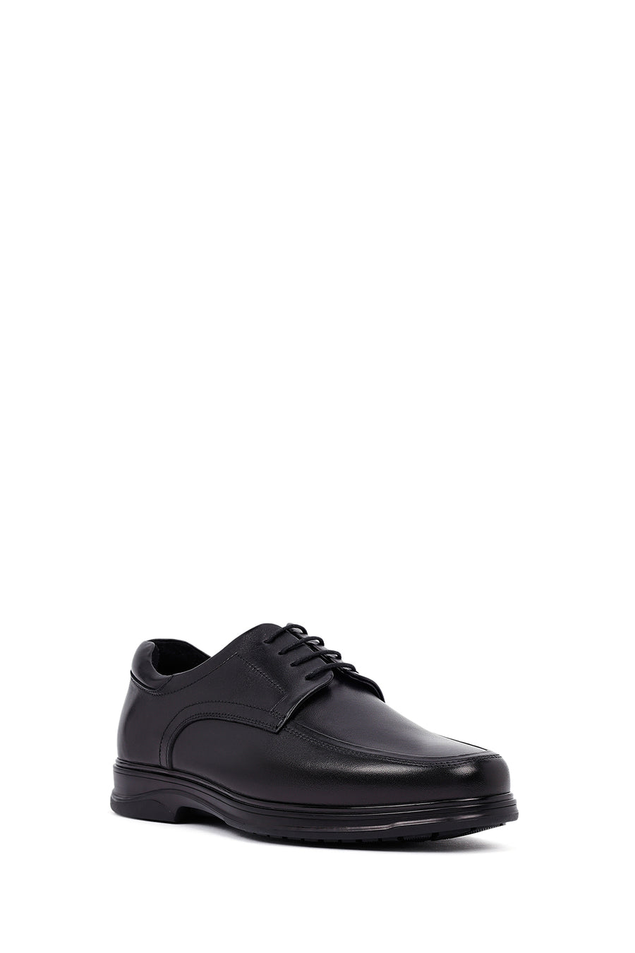 Men's Black Lace-up Leather Casual Shoes