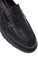 Men's Black Leather Loafer | Derimod