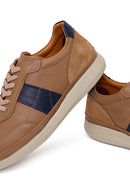 Male Beige Lace-Up Leather Casual Sneaker | Derimod