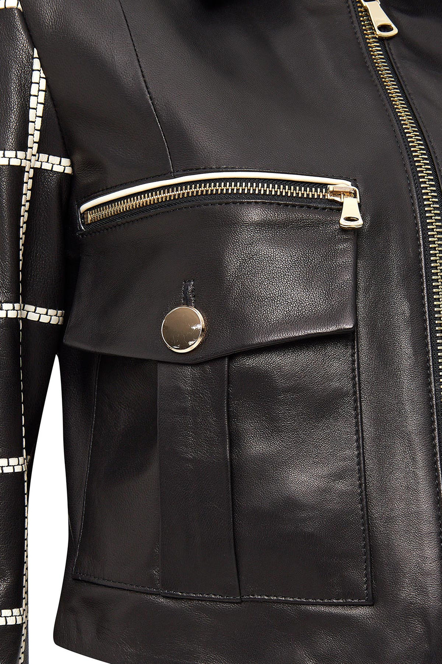 Capri Women's Black Short Leather Jacket
