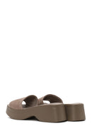 Woman Mink Thick-Soled Suede Slipper | Derimod