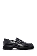 Male Black Leather Classic Loafer | Derimod