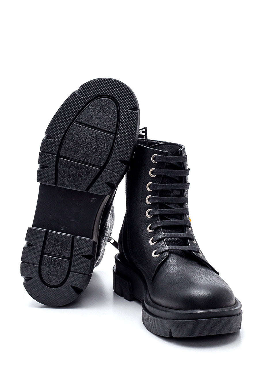 Women's Leather Zipper Boots