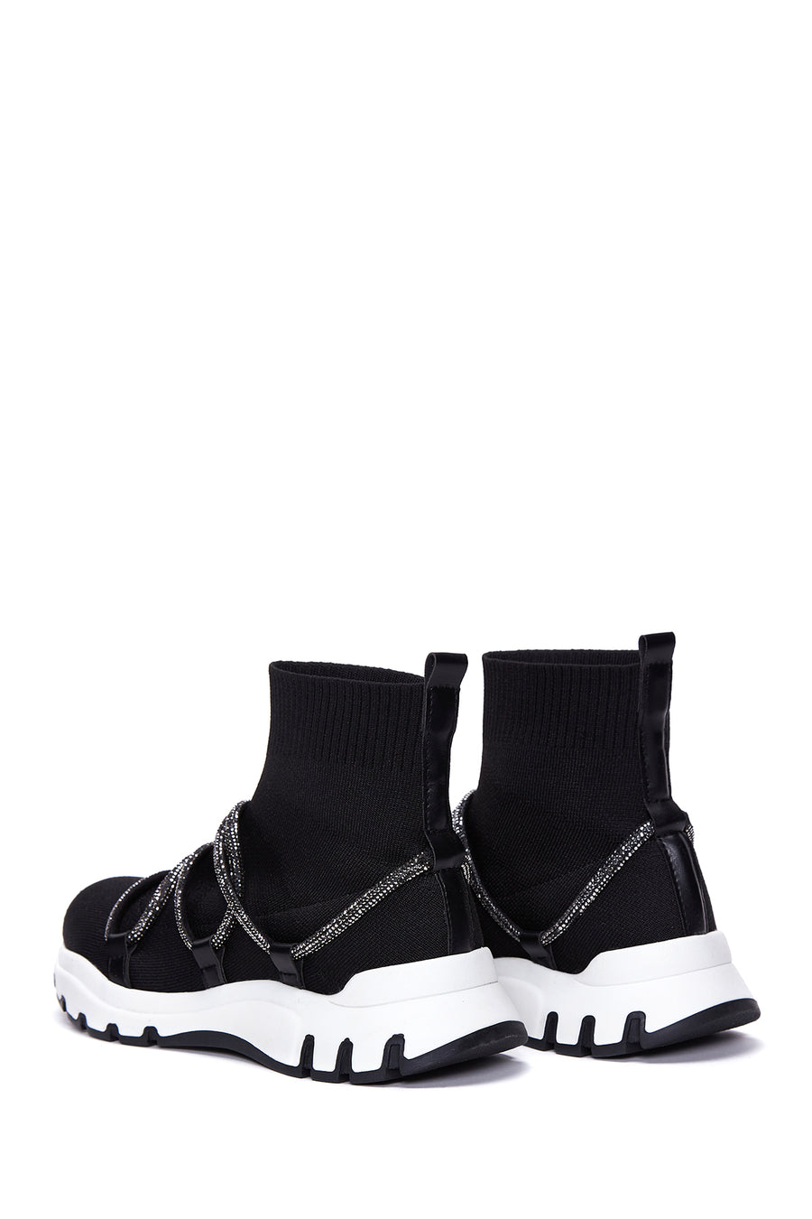 Women's Black Stone High Top Sneaker