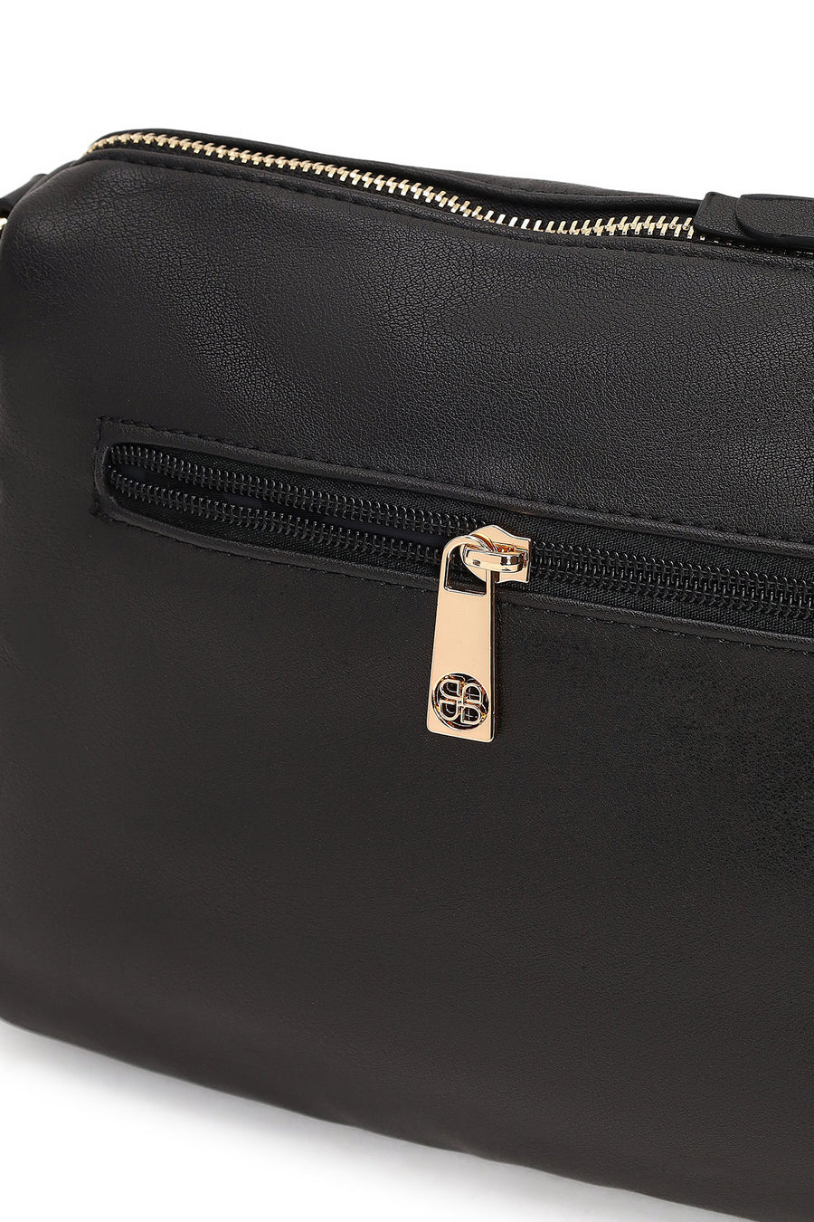 Woman Black Long-Strap Crossbody Bag