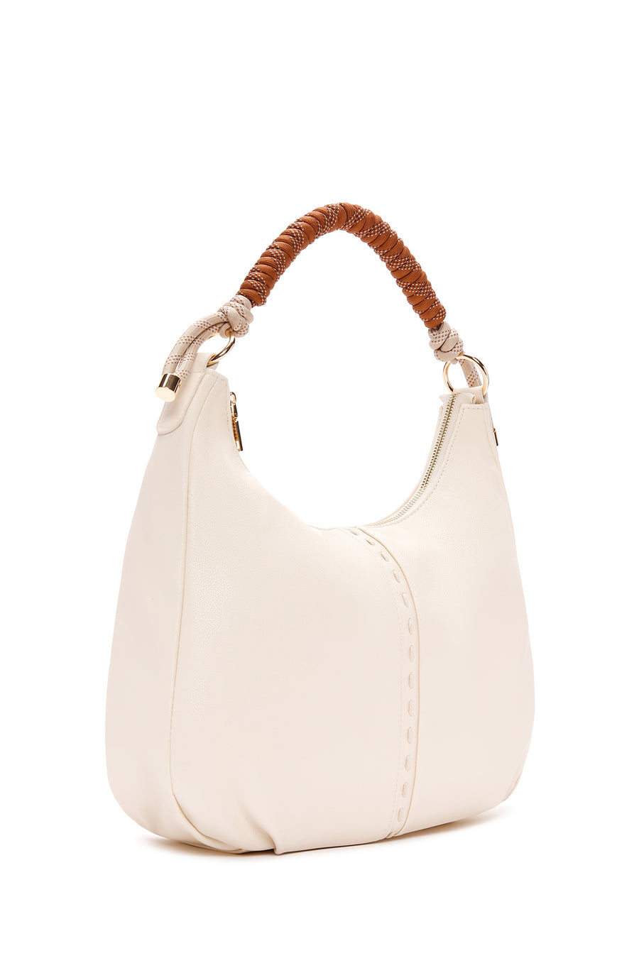 Women's Cream Long Strap Shoulder Bag