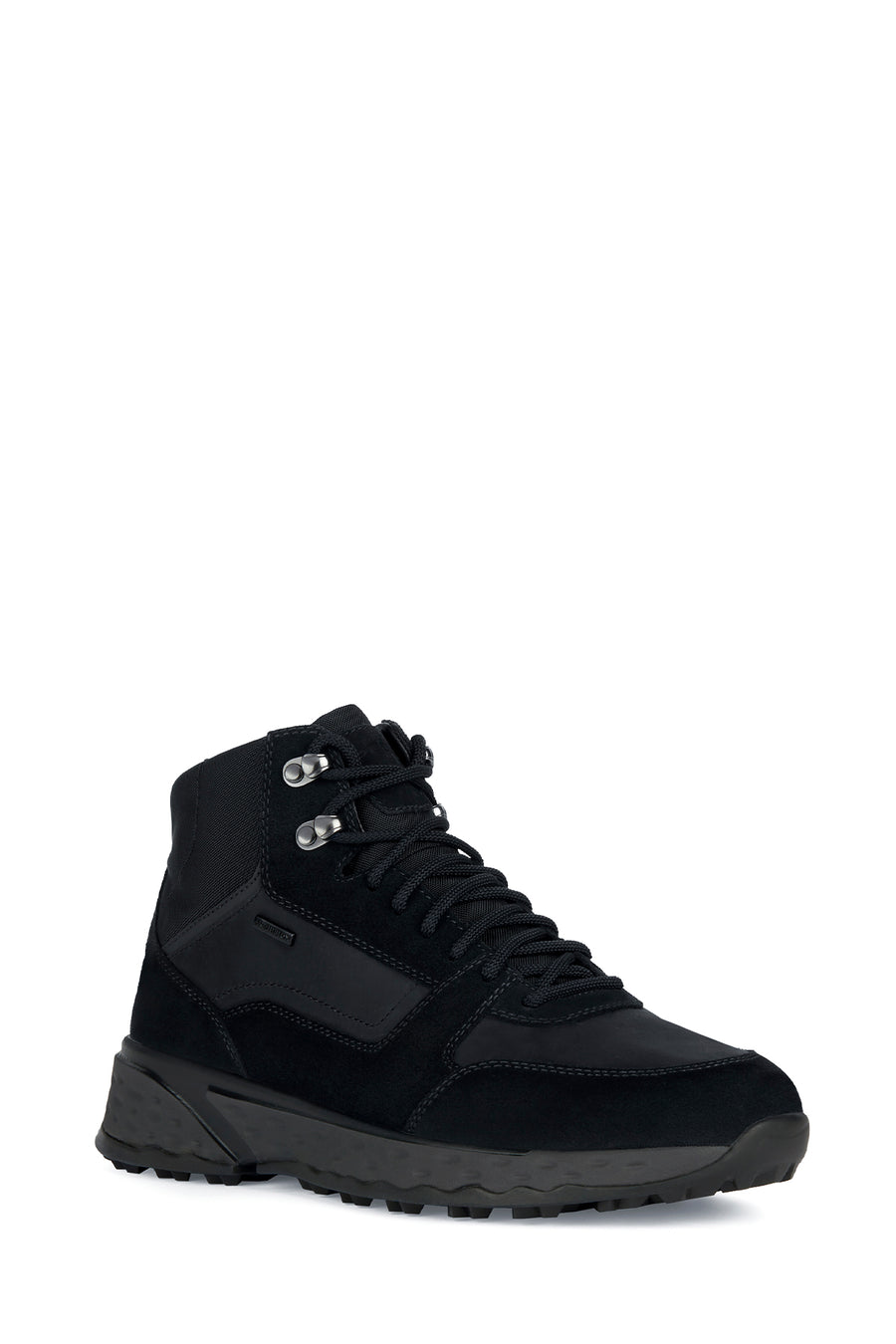Geox Men's Black Sterrato Nubuck Leather Boots